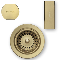Elementy syfonu SCHOCK w kolorze WGO | WHITE GOLD (jasne złoto szczotkowane) (629392WGO)