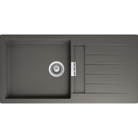 Zlew SCHOCK SIGNUS D-100L-FB SILVERSTONE (na równi z blatem) (Cristadur) | linia STUDIO *** zamów wycięcie otworów GRATIS ***