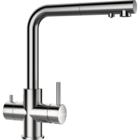 Bateria SCHOCK VITUS 560120 EDM stal szczotkowana INOX z wyciąganą wylewką | linia STUDIO