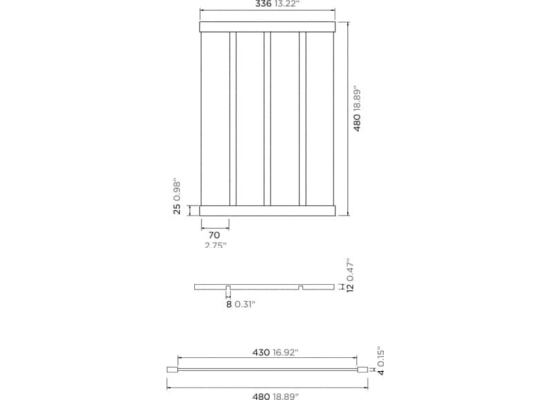 Mata składana SCHOCK 629725EDM inox (480x336mm)