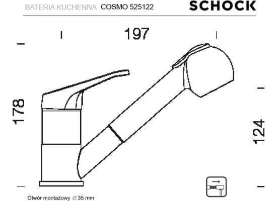 Bateria SCHOCK COSMO 525122 ONYX (Cristalite)