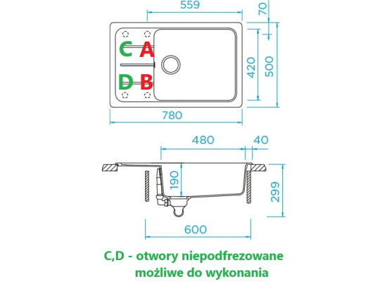 Zlew SCHOCK FORMHAUS D-100LS ASPHALT (Cristalite) *** zamów wycięcie otworów GRATIS ***