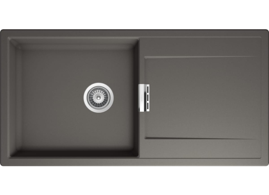 Zlew SCHOCK MONO D-100L-FB SILVERSTONE (na równi z blatem) (Cristadur) | linia STUDIO *** zamów wycięcie otworów GRATIS ***