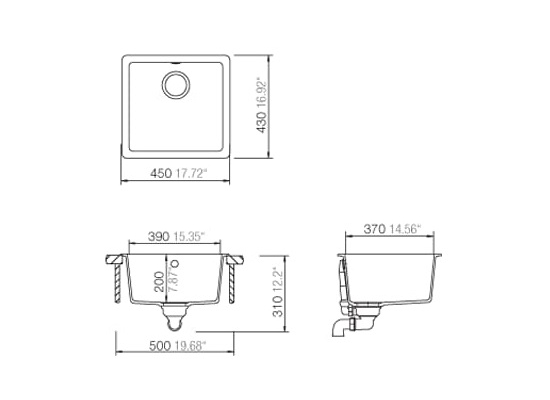 Zlew SCHOCK QUADRO N-100S ONYX (Cristalite)