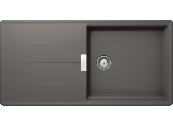 Zlew SCHOCK TIA D-100L SILVERSTONE (Cristadur) + wkładki GRATIS | linia STUDIO *** zamów wycięcie otworów GRATIS ***