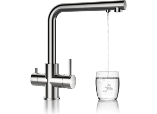 Bateria SCHOCK VITUS 560120 EDM stal szczotkowana INOX z wyciąganą wylewką | linia STUDIO