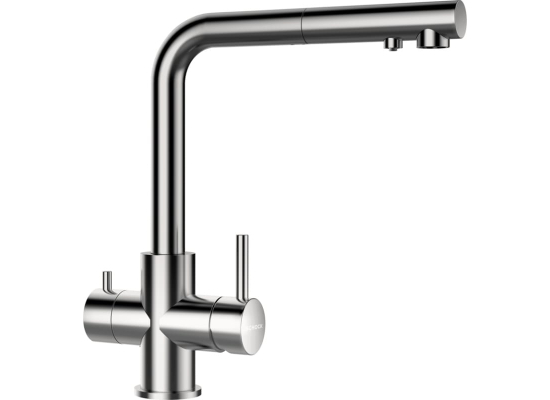 Bateria SCHOCK VITUS 560120 EDM stal szczotkowana INOX z wyciąganą wylewką | linia STUDIO