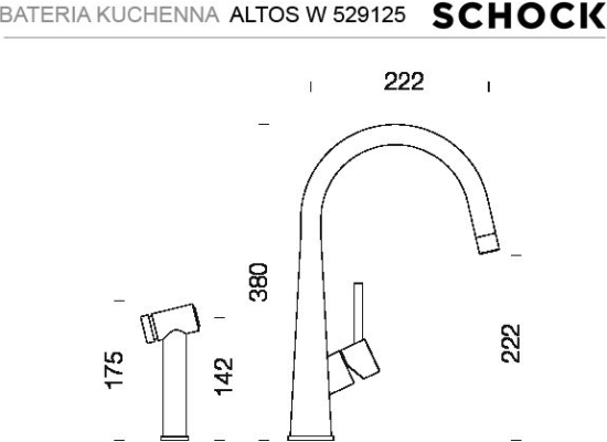 Bateria SCHOCK CONOS PRO 528006 EDM stal szczotkowana INOX | linia STUDIO