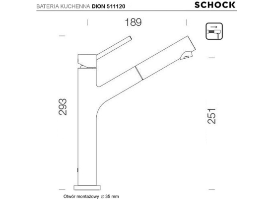Bateria SCHOCK DION 510120 PURO (czarny mat) | linia STUDIO