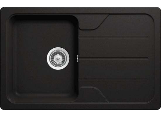 Zlew SCHOCK FORMHAUS D-100S NERO (Cristalite) *** zamów wycięcie otworów GRATIS ***