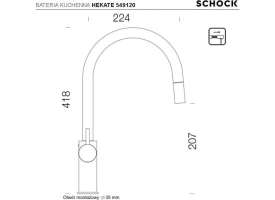 Bateria SCHOCK HEKATE 549120 CHR chrom