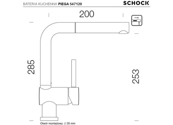 Bateria SCHOCK PIEGA 547121 CHR chrom