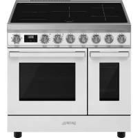 _RABAT_ | Kuchnia z płytą indukcyjną SMEG CPF92IMWH biały | 90cm | czyszczenie parowe | linia PORTOFINO | + GRATIS robot SMF05BLEU