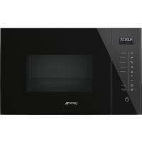 _RABAT_ | wysyłka 24H* | Kuchenka mikrofalowa SMEG FMI125N czarne szkło | linia LINEA