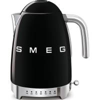 _RABAT_ | Czajnik z regulacją temperatury SMEG KLF04BLEU czarny połysk | pojemność 1,7 l | linia 50's STYLE