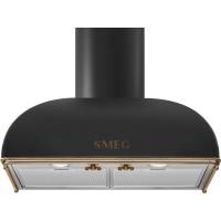 _RABAT_ | Okap przyścienny SMEG KS59AOE2 antracyt (pokrętła z mosiądzu) | 60cm | 754 m3/h | linia COLONIALE