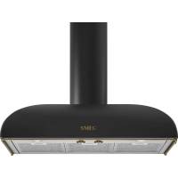 _RABAT_ | Okap przyścienny SMEG KS89AOE antracyt (pokrętła z mosiądzu) | 90cm | 788 m3/h | linia COLONIALE