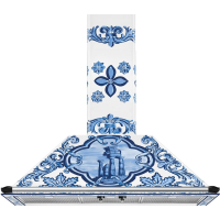 _RABAT_ | Okap przyścienny SMEG KT90DGME d&g blu mediterraneo | 90cm | 788 m3/h | linia VICTORIA