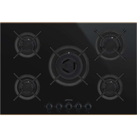 WYLECIAŁO SMEG - Płyta gazowa SMEG PV675CNR czarne szkło + miedź | linia DOLCE STIL NOVO