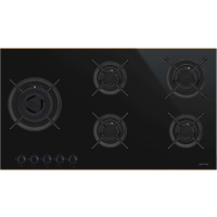 WYLECIAŁO SMEG - Płyta gazowa SMEG PV695LCNR czarne szkło + miedź | linia DOLCE STIL NOVO