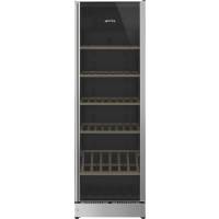 _RABAT_ | Winiarka wolnostojąca SMEG SCV115G stal niedzewna + czarny | zawiasy PRAWE | 185cm | 197 butelek | 2 strafy | linia UNIVERSAL