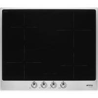_RABAT_ | Płyta indukcyjna SMEG SI364FXM ramka ze stali + czarne szkło (pokrętła classica) | linia CLASSICA