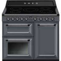 _RABAT_ | Kuchnia z płytą indukcyjną SMEG TR103IGR2 niebieskoszary | 100cm | czyszczenie parowe | linia VICTORIA | + GRATIS robot SMF05BLEU