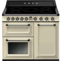 _RABAT_ | Kuchnia z płytą indukcyjną SMEG TR103IP2 kremowy | 100cm | czyszczenie parowe | linia VICTORIA | + GRATIS robot SMF05BLEU