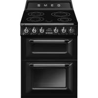 _RABAT_ | wysyłka 24H* | Kuchnia z płytą indukcyjną SMEG TR62IBL2 czarny | 60cm | emalia Ever Clean | linia VICTORIA | + GRATIS robot SMF05BLEU