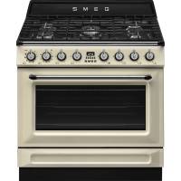 _RABAT_ | Kuchnia z płytą gazową SMEG TR90GPP kremowy | 90cm | czyszczenie pyroliza | linia VICTORIA | + GRATIS robot SMF05BLEU