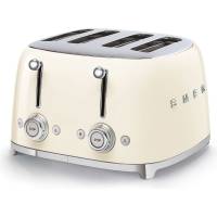 _RABAT_ | Toster na 4 kromki SMEG TSF03CREU kremowy | 4 kieszenie | linia 50's STYLE