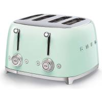 _RABAT_ | Toster na 4 kromki SMEG TSF03PGEU pastelowa zieleń | 4 kieszenie | linia 50's STYLE