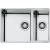 Zlew SMEG VSTR4018-2 stal szczotkowana INOX | linia MIRA