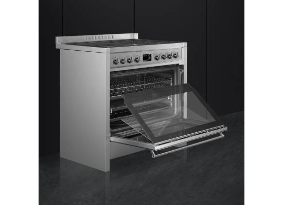 _RABAT_ | WYLECIAŁO SMEG - Kuchnia z płytą gazową SMEG A1-9 stal nierdzewna | 90cm | czyszczenie parowe | linia OPERA