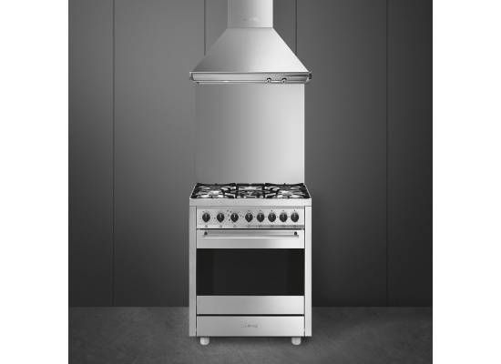 _RABAT_ | wysyłka 24H* | Kuchnia z płytą gazową SMEG B71GMX2 stal nierdzewna | 70cm | czyszczenie parowe | linia MASTER | + GRATIS blender BLF03BLEU