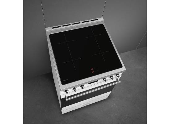 _RABAT_ | Kuchnia z płytą indukcyjną SMEG C6IPWHM2 biały mat | 60cm | czyszczenie pyroliza | linia SYMFONIA | + GRATIS blender BLF03BLEU