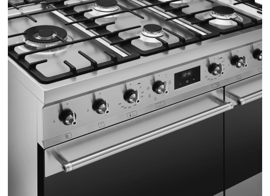 _RABAT_ | Kuchnia z płytą gazową SMEG C92GMX2 stal nierdzewna | 90cm | emalia Ever Clean | linia SYMFONIA | + GRATIS blender BLF03BLEU
