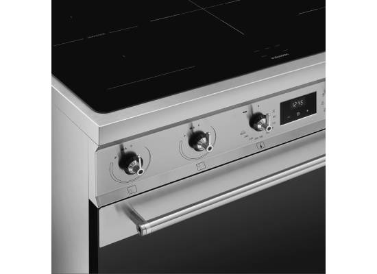 _RABAT_ | wysyłka 24H* | Kuchnia z płytą indukcyjną SMEG C9IMX2 stal nierdzewna | 90cm | emalia Ever Clean | linia SYMFONIA | + GRATIS robot SMF05BLEU
