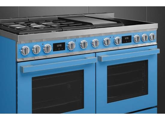 _RABAT_ | Kuchnia z płytą indukcyjną,gazową i grilem SMEG CPF120IGMPT turkusowy | 120cm | czyszczenie pyroliza + parowe | linia PORTOFINO | + GRATIS r