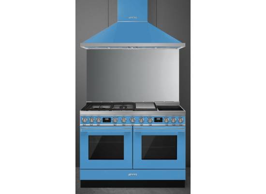 _RABAT_ | Kuchnia z płytą indukcyjną,gazową i grilem SMEG CPF120IGMPT turkusowy | 120cm | czyszczenie pyroliza + parowe | linia PORTOFINO | + GRATIS r