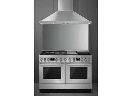 _RABAT_ | WYLECIAŁO SMEG - Kuchnia z płytą indukcyjną,gazową i grilem SMEG CPF120IGMPX stal nierdzewna | 120cm | czyszczenie pyroliza | linia PORTOFIN