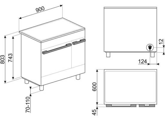 _RABAT_ | wysyłka 24H* | Kuchnia z płytą indukcyjną SMEG CPF92IMX stal nierdzewna | 90cm | czyszczenie parowe | linia PORTOFINO | + GRATIS robot SMF05