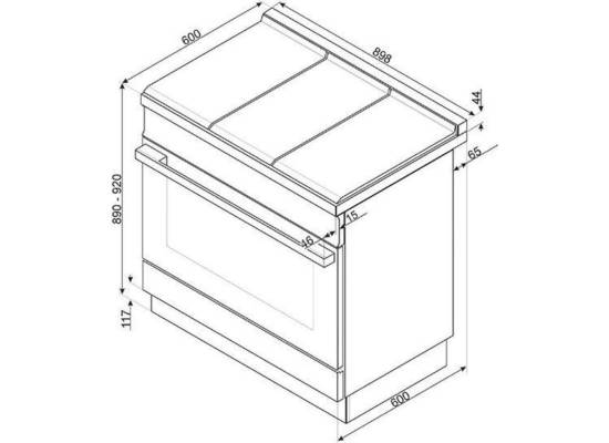 _RABAT_ | WYLECIAŁO SMEG - Kuchnia z płytą indukcyjną SMEG CPF9IPOG oliwkowy | 90cm | czyszczenie pyroliza | linia PORTOFINO
