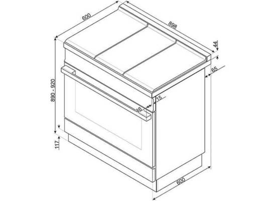 _RABAT_ | WYLECIAŁO SMEG - Kuchnia z płytą indukcyjną SMEG CPF9IPR czerwony | 90cm | czyszczenie pyroliza | linia PORTOFINO