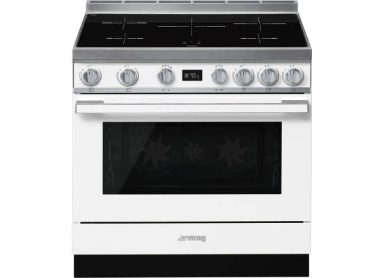 _RABAT_ | WYLECIAŁO SMEG - Kuchnia z płytą indukcyjną SMEG CPF9IPWH biały | 90cm | czyszczenie pyroliza | linia PORTOFINO