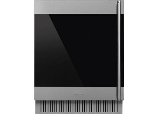 _RABAT_ | WYLECIAŁO SMEG - Winiarka do zabudowy SMEG CVI338LX3 stal niedzewna + szkło CZARNE | zawias LEWY | 82cm | 38 butelek | 2 strefy | linia CLAS