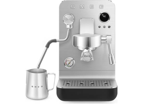 _RABAT_ | wysyłka 24H* | Ekspres kolbowy MiniPRO SMEG EMC02BLMEU czarny mat | linia COLLEZIONE