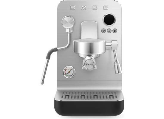 _RABAT_ | wysyłka 24H* | Ekspres kolbowy MiniPRO SMEG EMC02BLMEU czarny mat | linia COLLEZIONE