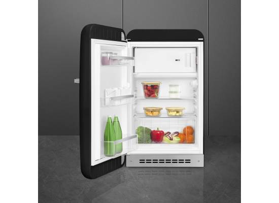 _RABAT_ | Lodówka wolnostojąca SMEG FAB10LBL6 czarny | zawias LEWY | 96cm | linia 50's STYLE