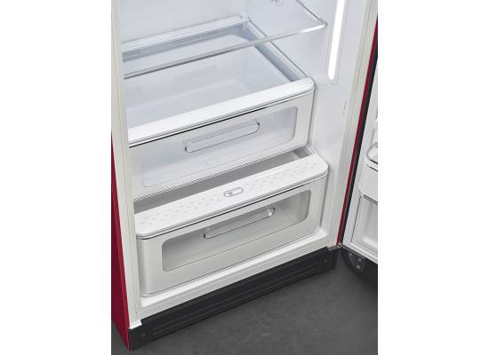 _RABAT_ | WYLECIAŁO SMEG - Lodówka wolnostojąca SMEG FAB28RDRB6 ruby red | zawiasy po PRAWEJ | 150cm | linia 50's STYLE